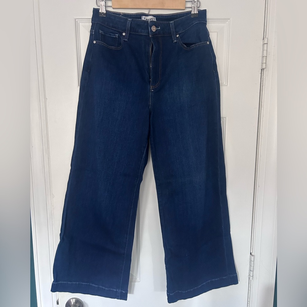 Paige ‘Anessa’ Wide Leg Crop Denim-size 30